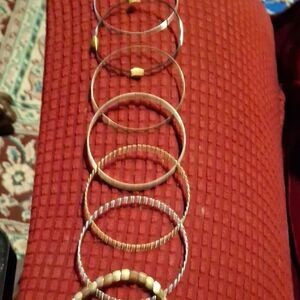 Various Silver and Gold Bracelet/Bangles Set Of 6